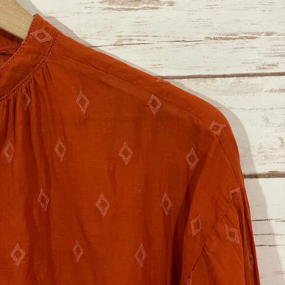 Anthropologie Pilcro Tiered Tunic Blouse - Orange - XS - Picture 15 of 16